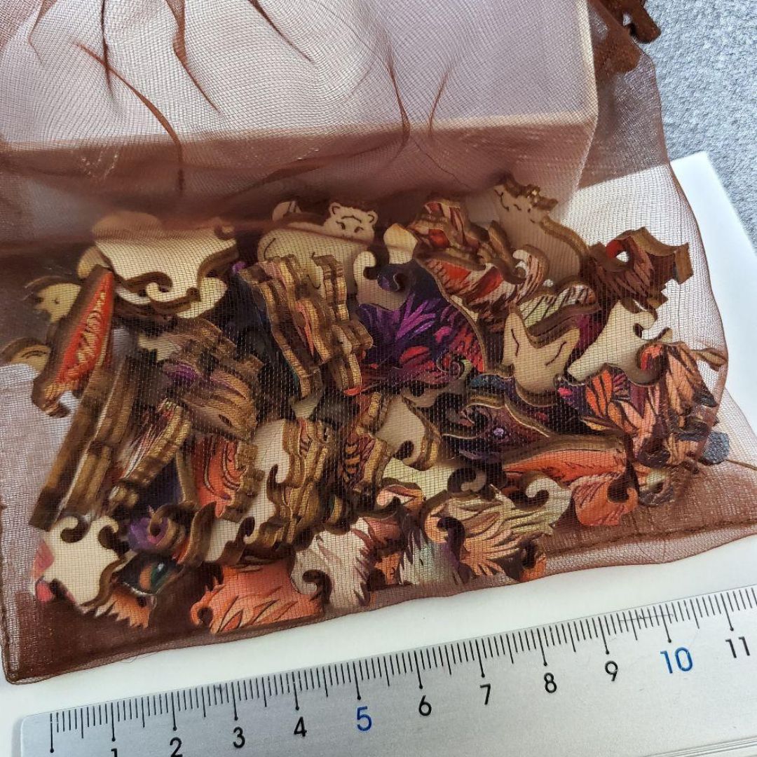 Handgemachtes 3D Holz-Puzzle in Katzenform