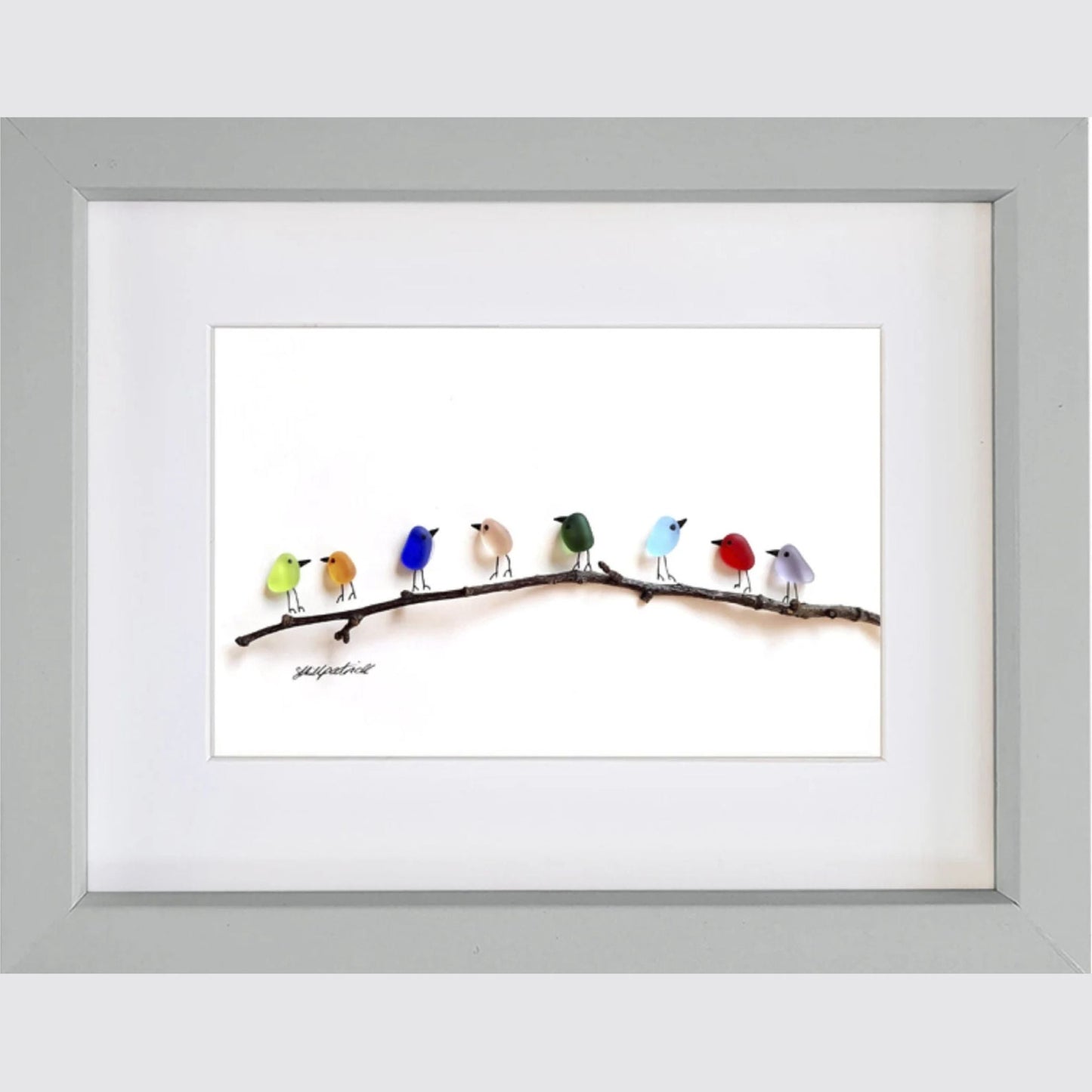 MeerglasLiebe™ - Handgemachtes Wandbild aus echtem Meerglas