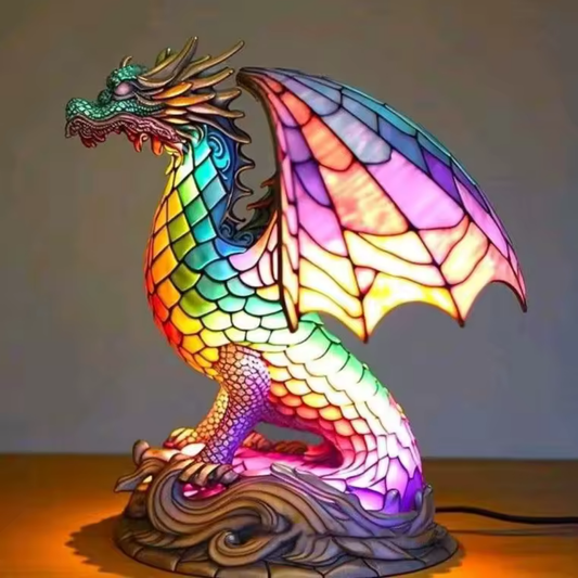 LeuchtDrache - handgefertigte Lampe, die Herzen erstrahlen lässt