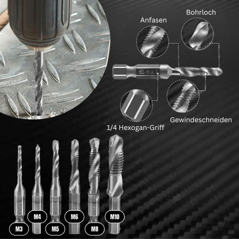 MasterDrill - Gewindebohrerset für alle Materialien 2.0