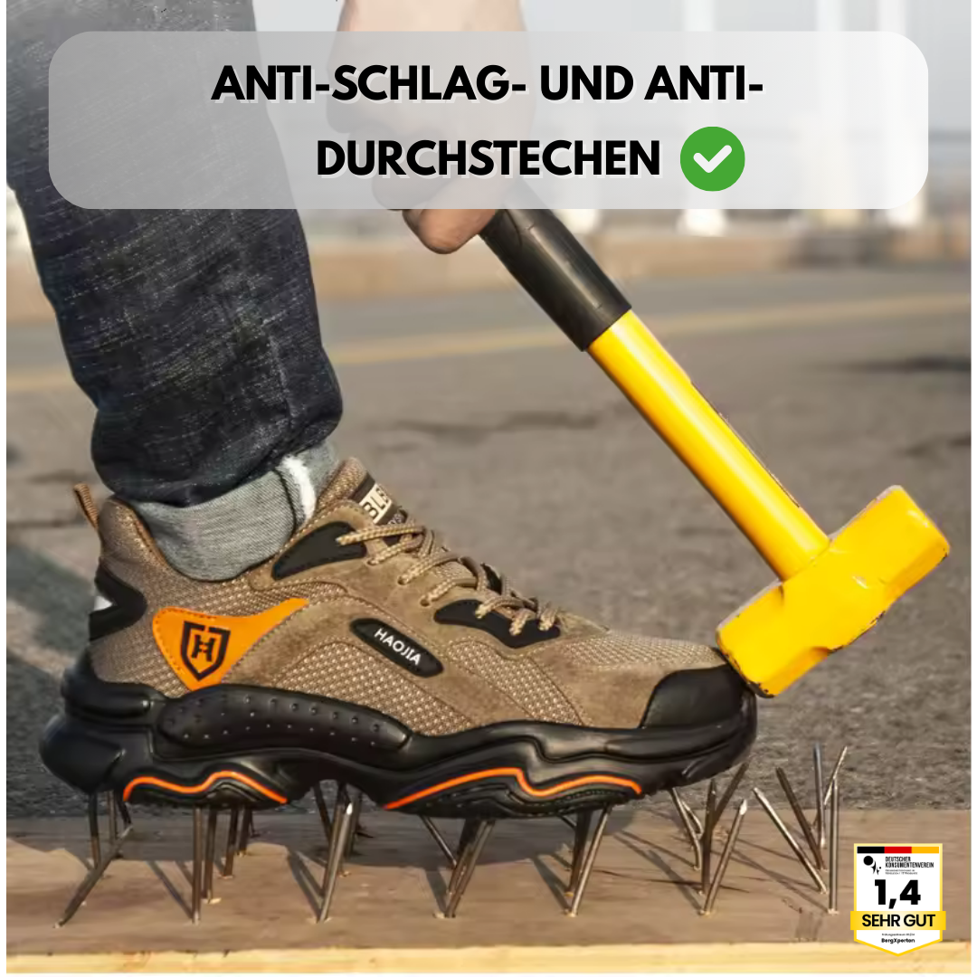 SafeSneak Comfort+ ergonomischer Sicherheitsschuh mit anatomisch geformter Sohle - Zertifiziert nach EN ISO 20345