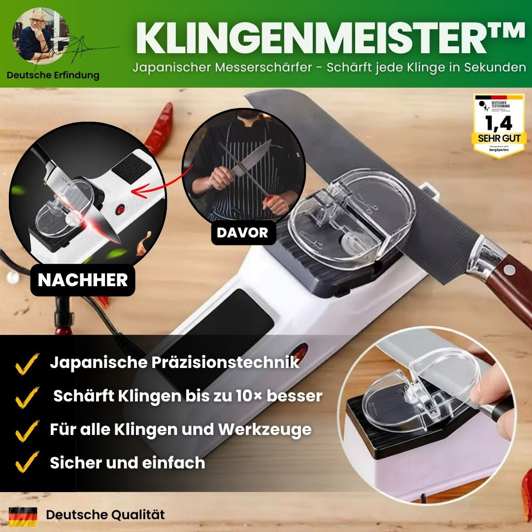 KlingenMeister™ Japanischer Messerschärfer - Schärft jede Klinge in Sekunden