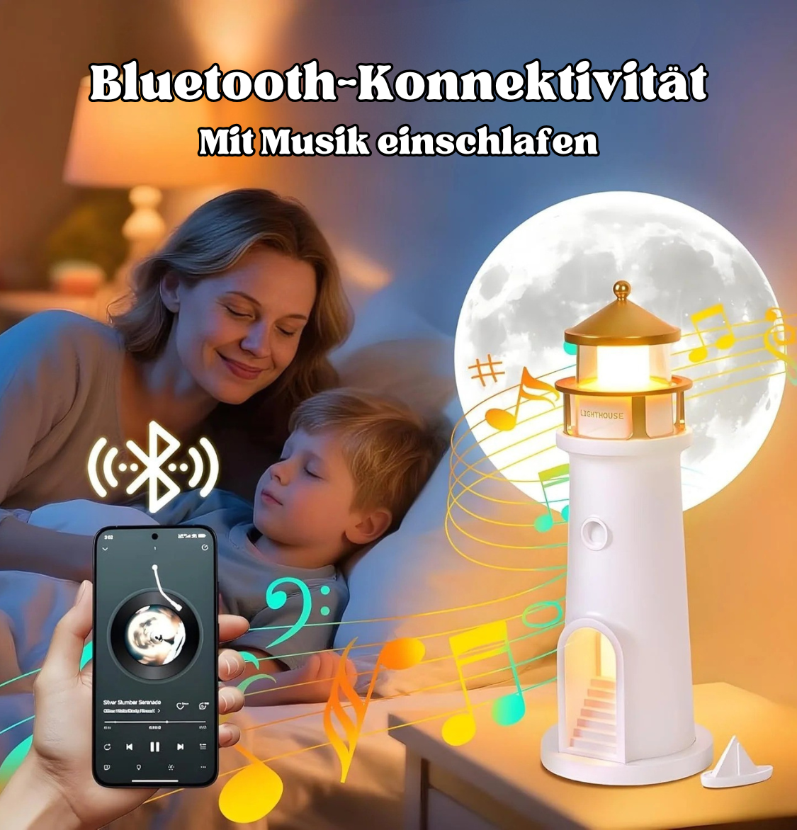 Magische Leuchtturm‑Lampe