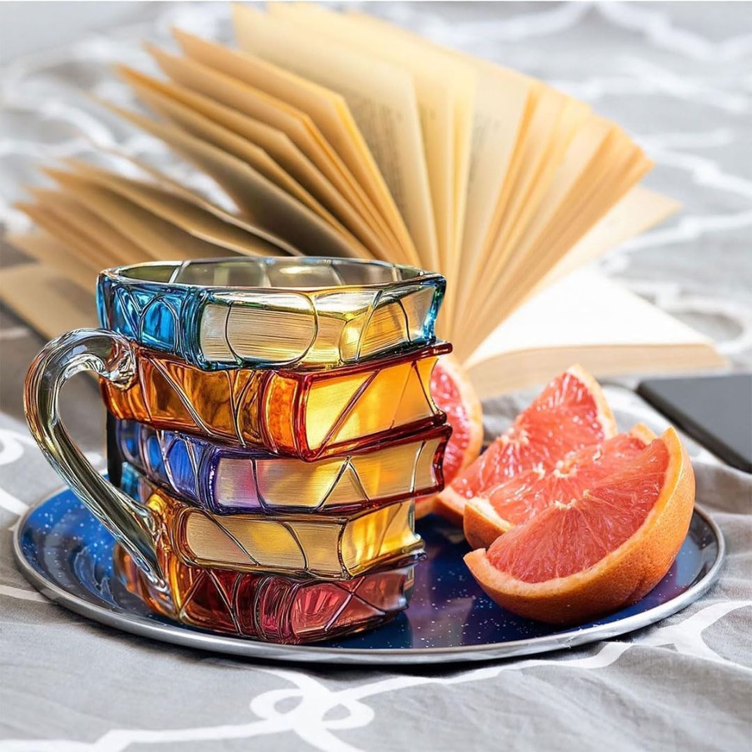 Hochwertige 3D Leseglück-Tasse – Handgefühl aus Glass