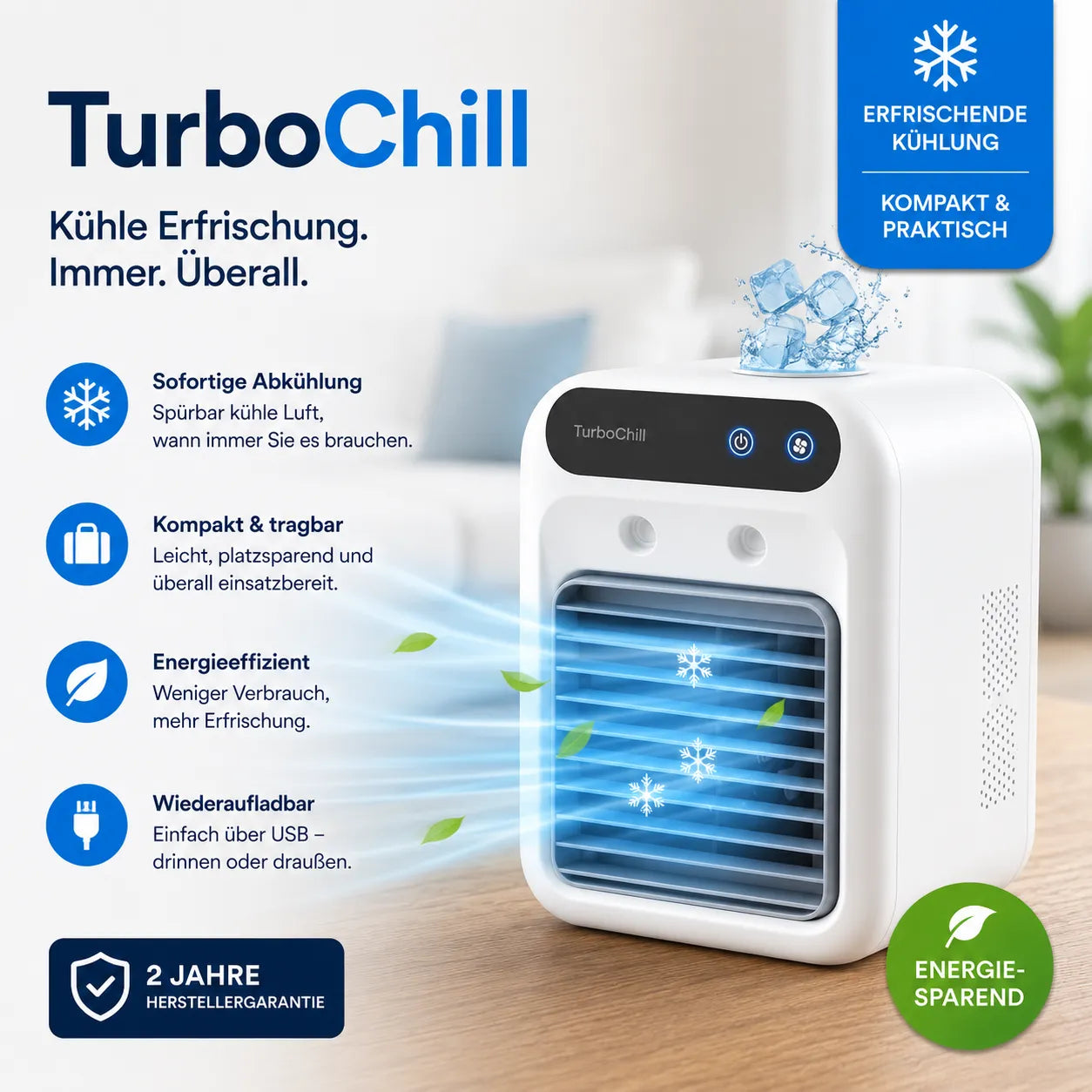 TurboChill - tragbare Mini-Klimaanlage - das Original