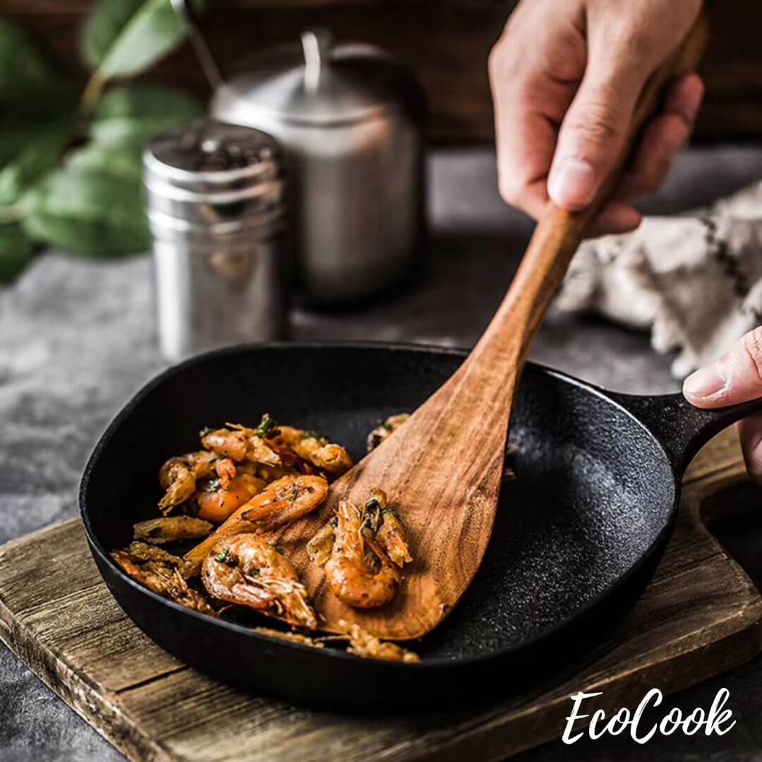 EcoCook | 7-teiliges Teakholz-Küchenutensilien-Set
