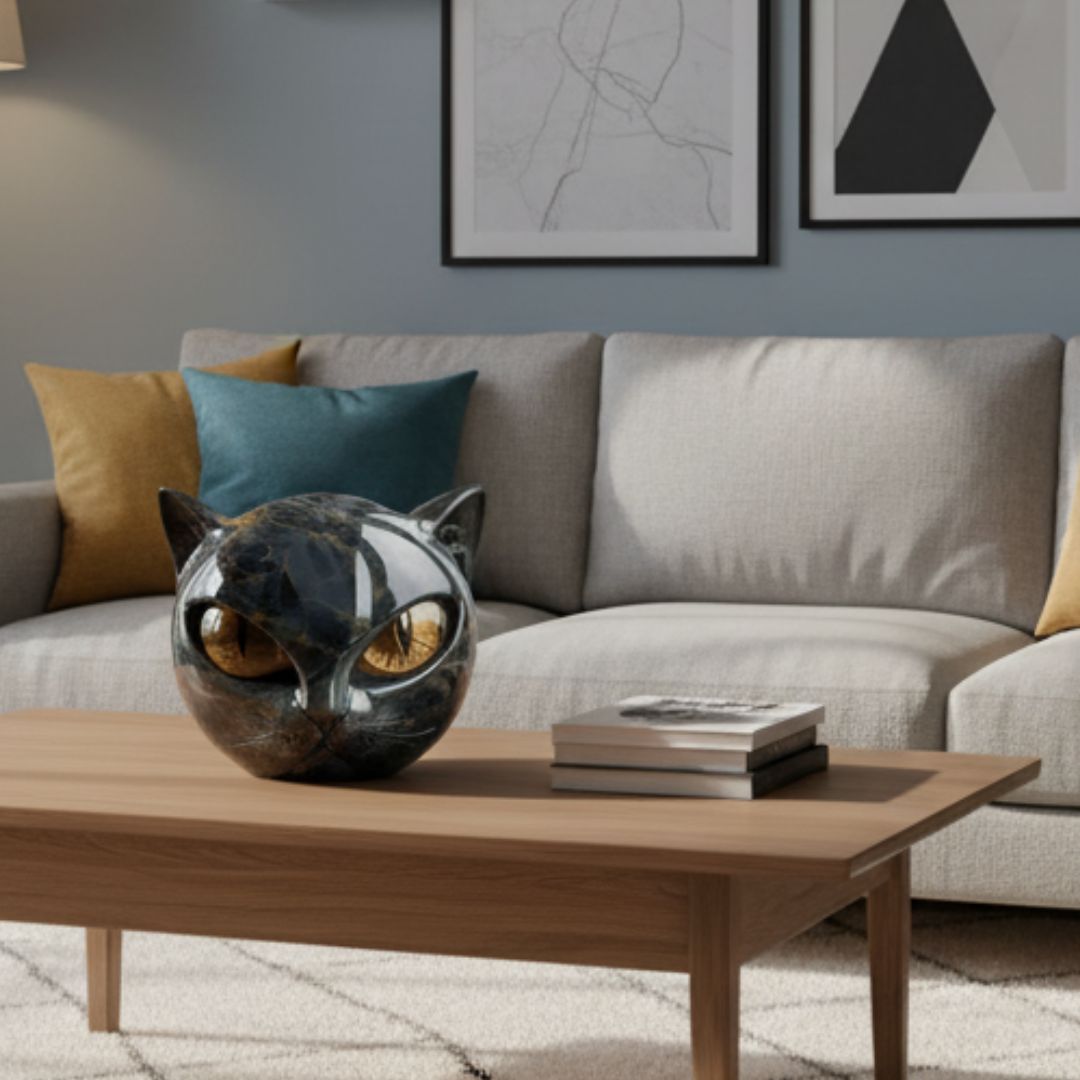 Steinskulptur Katze