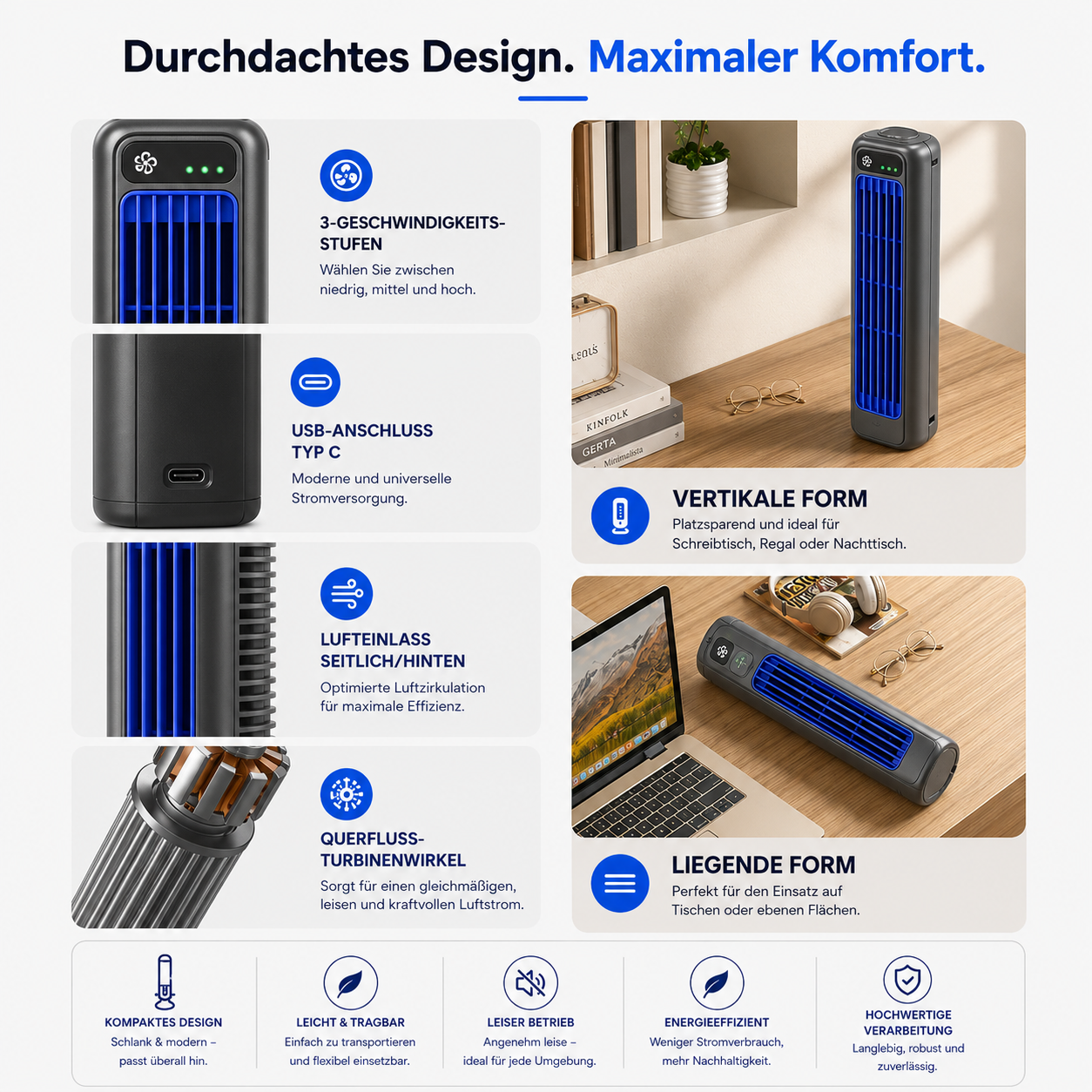 ClimateX - Mobile Klimakühler – Keine Installation nötig | Kühlt sofort mit einem Druck
