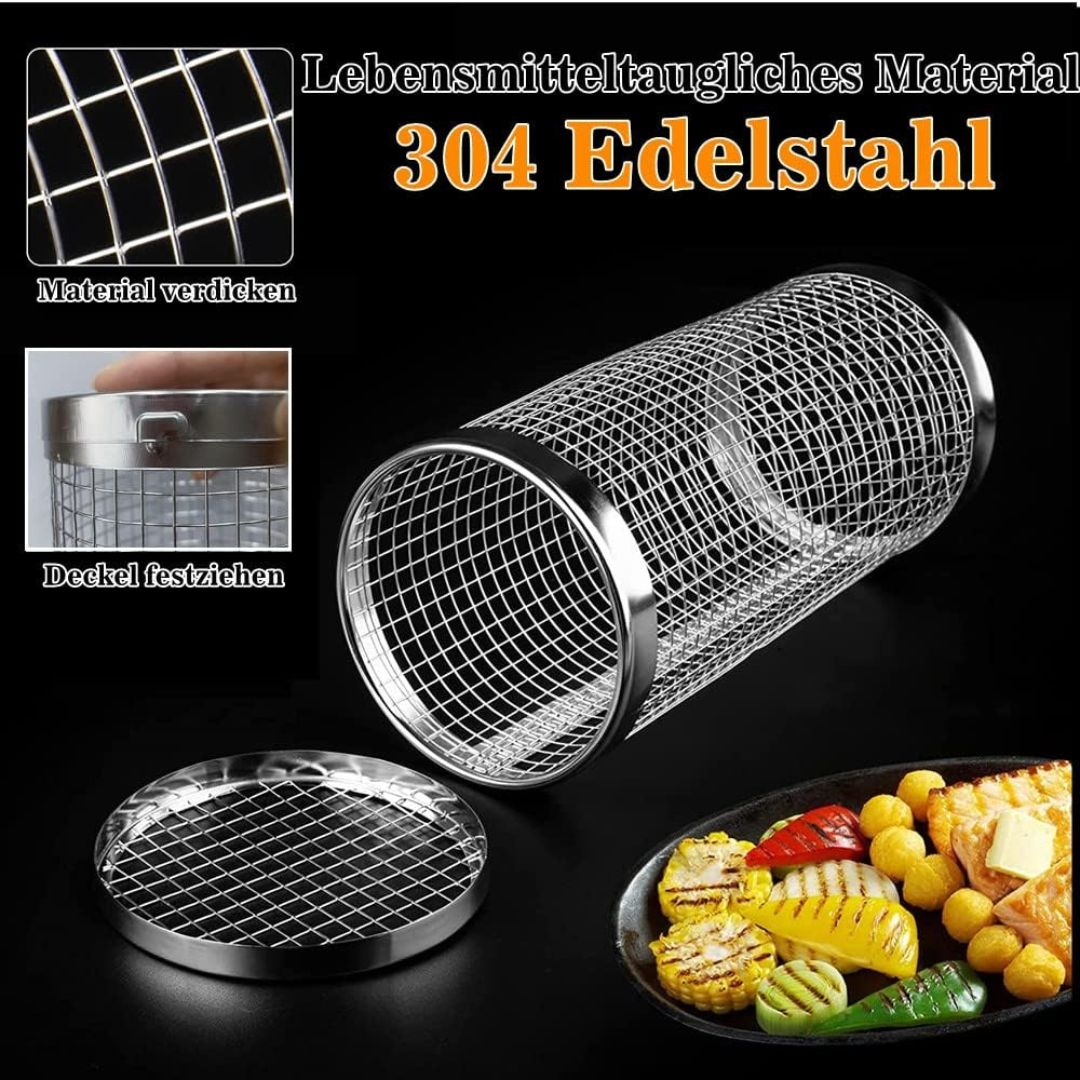 Grillkorb in Edelstahl-Ausführung für das perfekte Grillergebnis