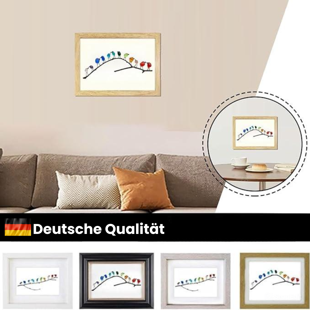 MeerglasLiebe™ - Handgemachtes Wandbild aus echtem Meerglas
