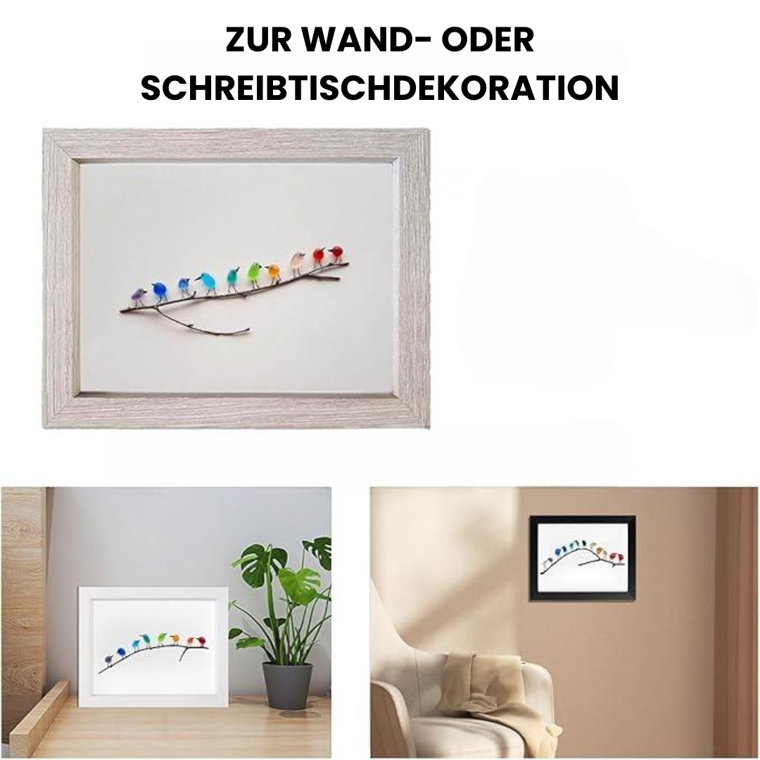 MeerglasLiebe™ - Handgemachtes Wandbild aus echtem Meerglas