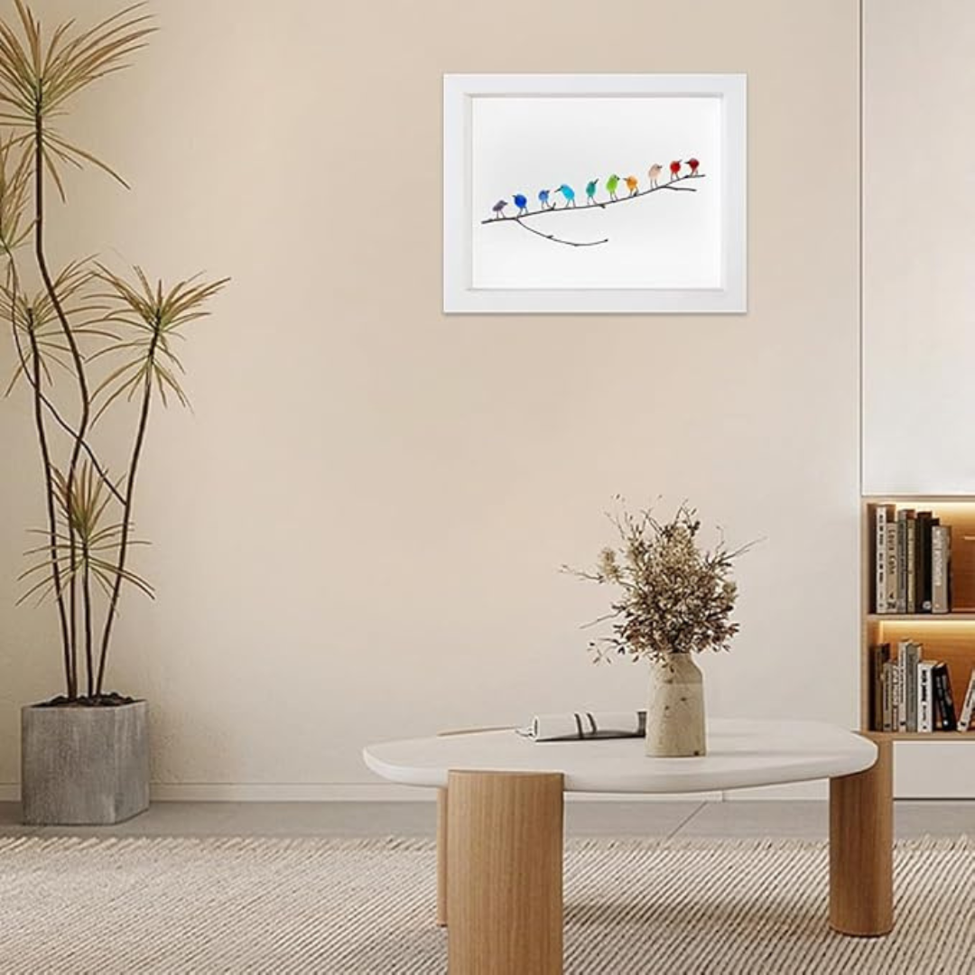 MeerglasLiebe™ - Handgemachtes Wandbild aus echtem Meerglas