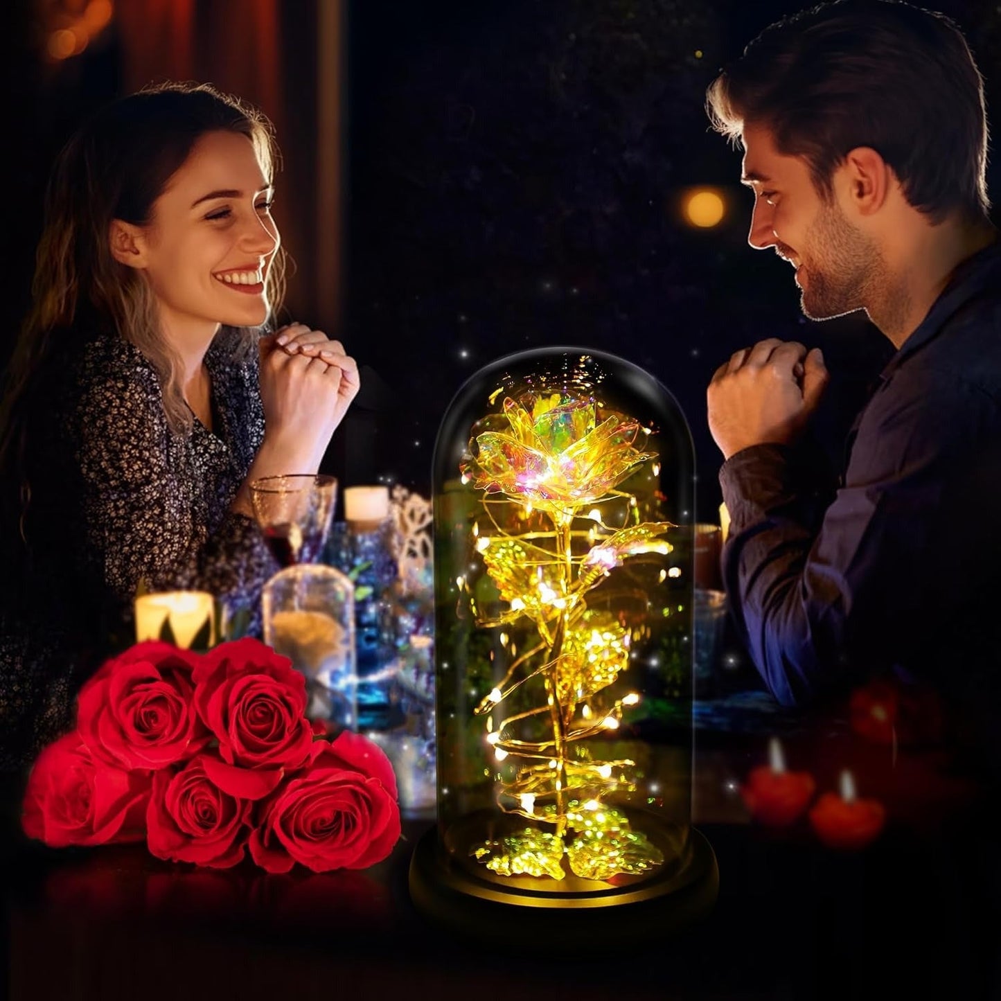 Die ewige Rose - ein Geschenk, das immer leuchtet - Rote Rose