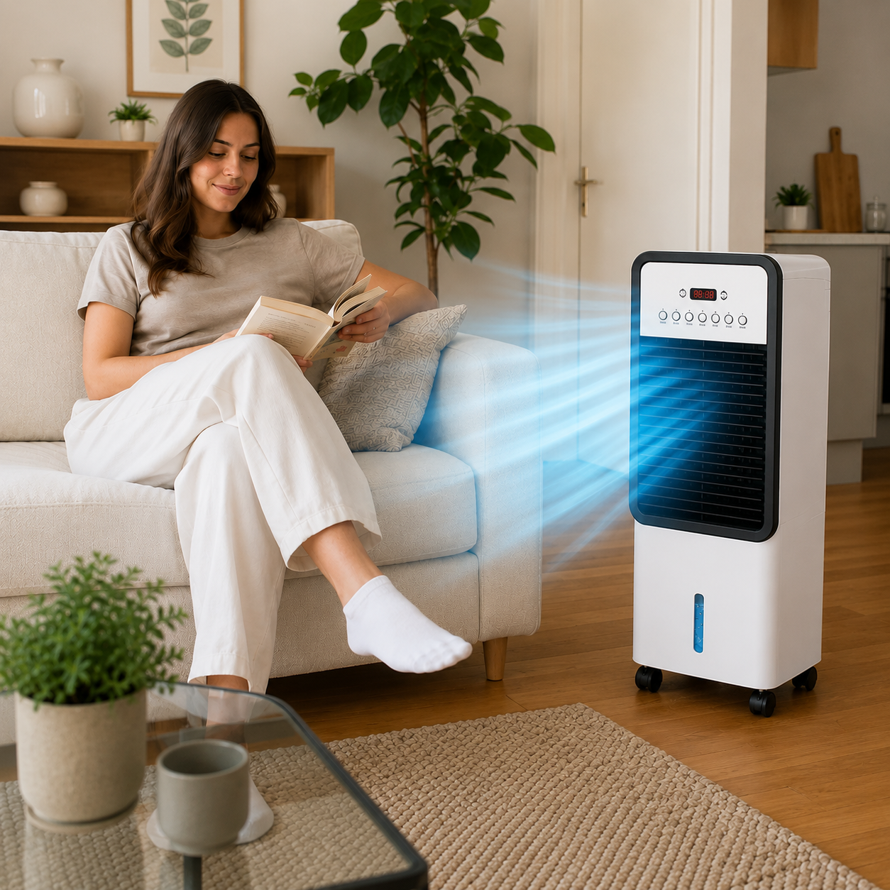 FreiKlima Max - Mobile Allround-Klimaanlage – Kühlt im Sommer, Heizt im Winter | Ohne Installation