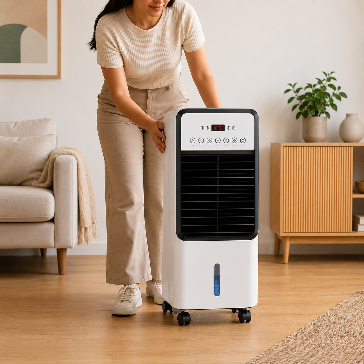 FreiKlima Max - Mobile Allround-Klimaanlage – Kühlt im Sommer, Heizt im Winter | Ohne Installation