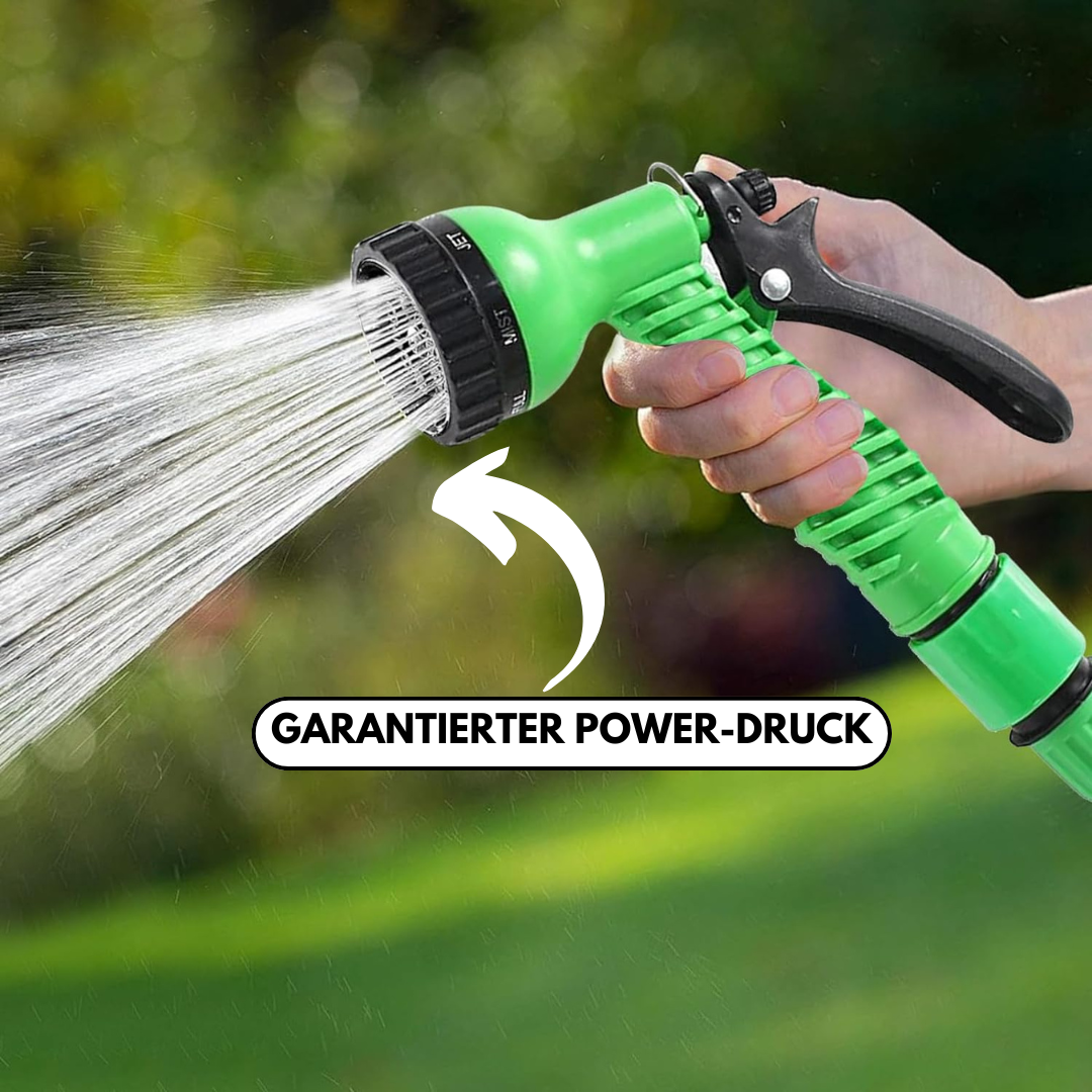 Pflex Set - Flexibler Gartenschlauch inkl. 7 Funktionen Hochdruck Brause