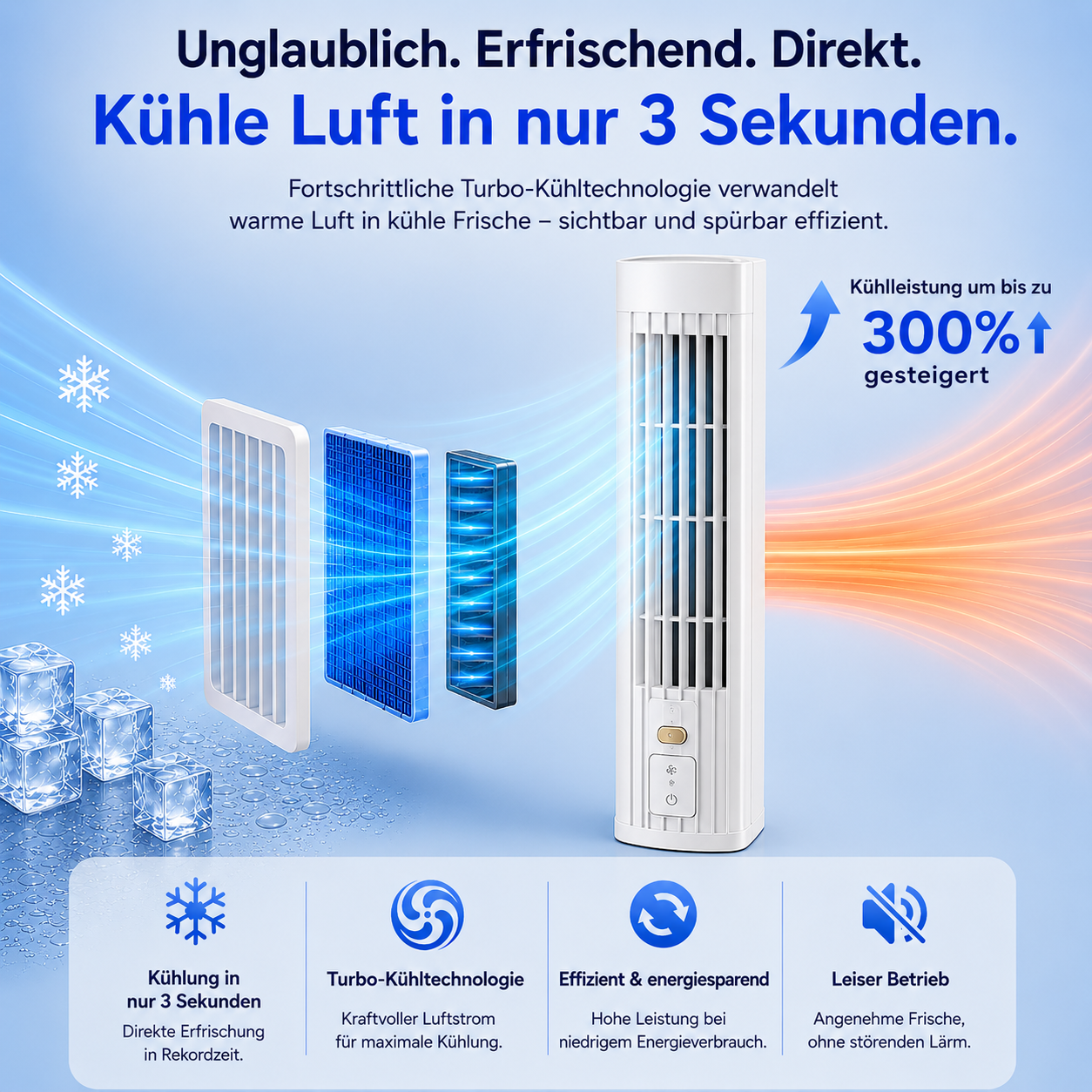 HomeCooler™ Ultra - Mobile Klimaanlage – Keine Installation nötig | Kühlt sofort mit einem Druck