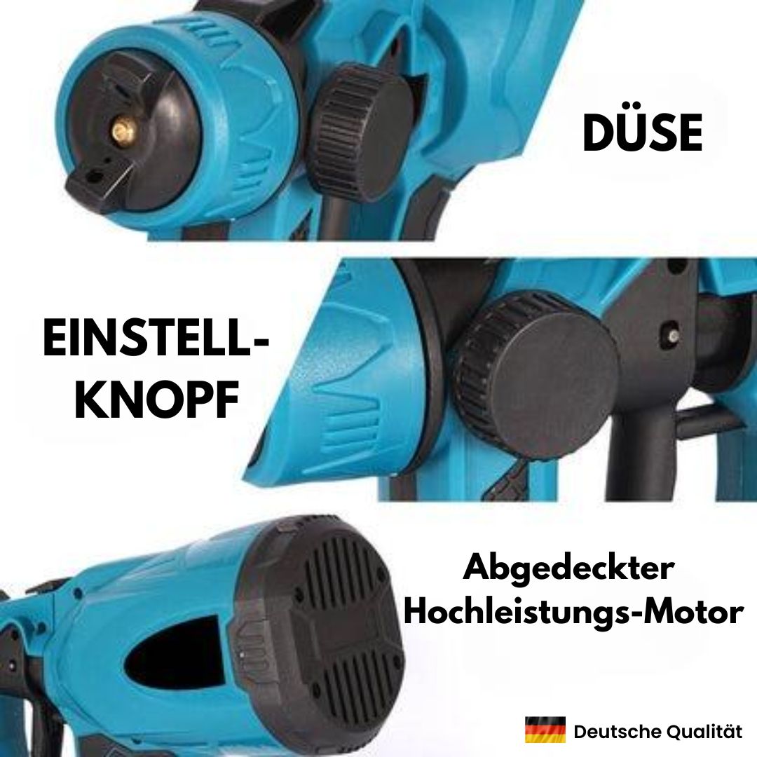 PaintMax -  Kabelloses Hochdruck-Farbsprühgerät für schnelles, effizientes und gleichmäßiges Lackieren