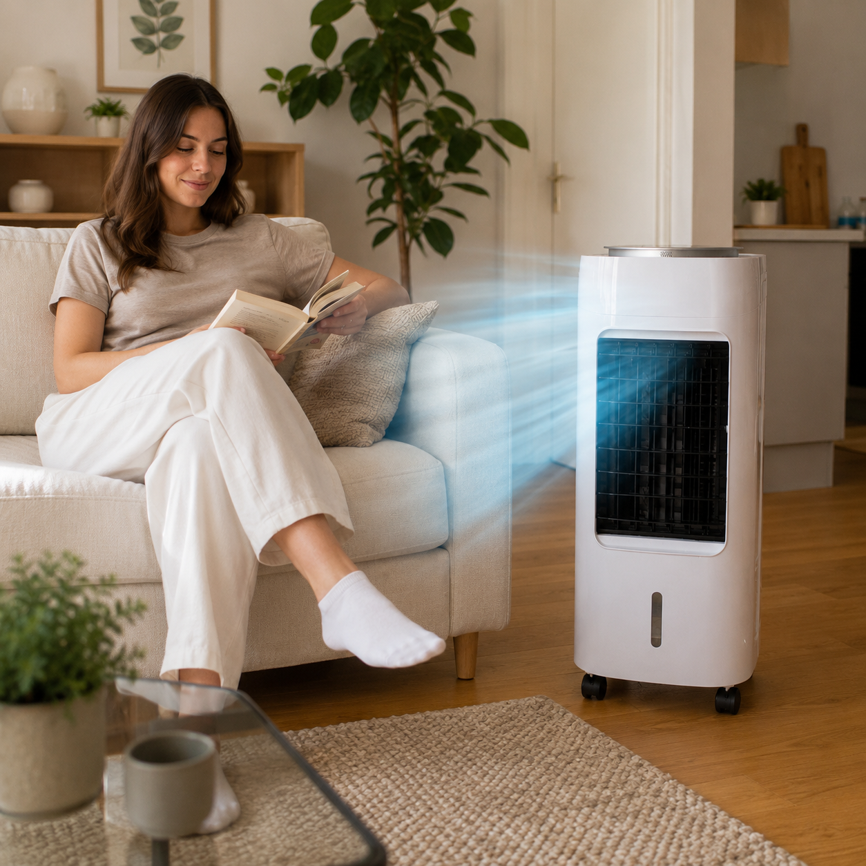 KlimaFresh – Mobiler Luftkühler – Keine Installation erforderlich | Kühlt bis zu 50 m²