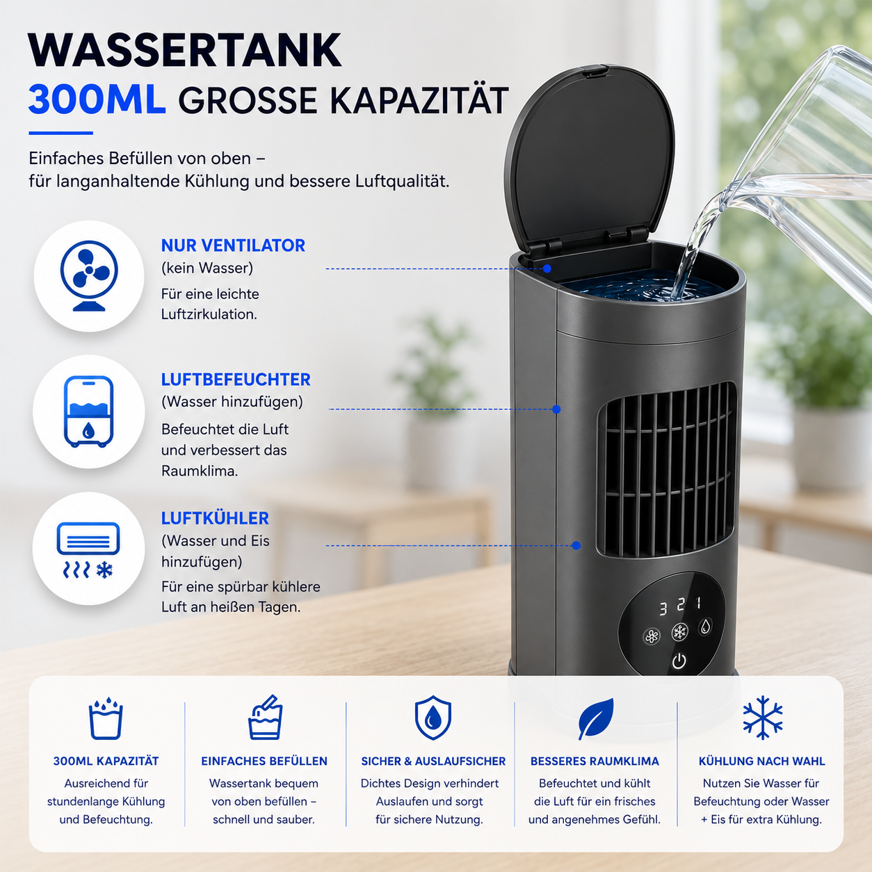 KlimaX™  Klimaanlage - das Original Mobiler Klimakühler – Keine Installation erforderlich | Kühlt per Knopfdruck