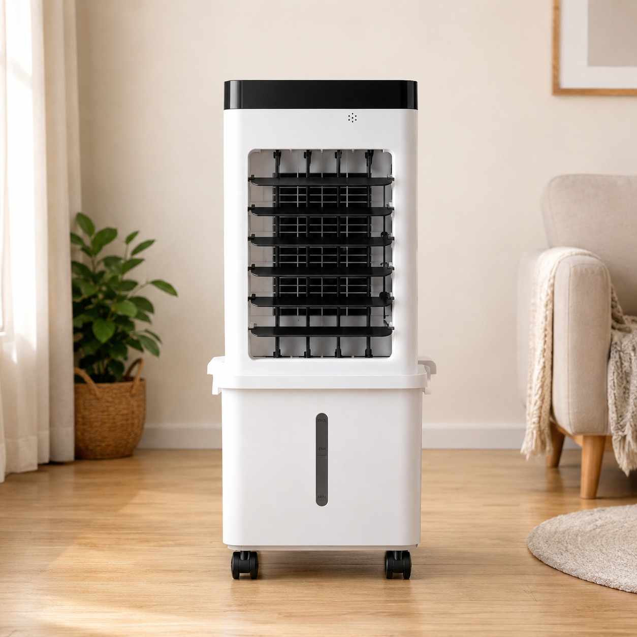 KlimaFlow Mobile - Mobiler Luftkühler – Keine Installation erforderlich | Kühlt bis zu 50 m²