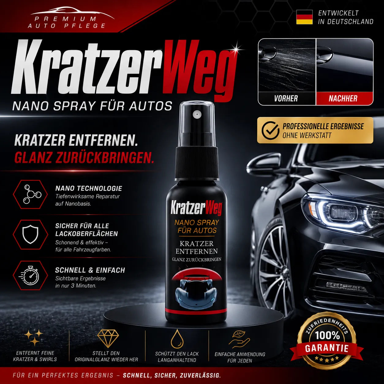 KratzerWeg - Nano Spray Für Autos