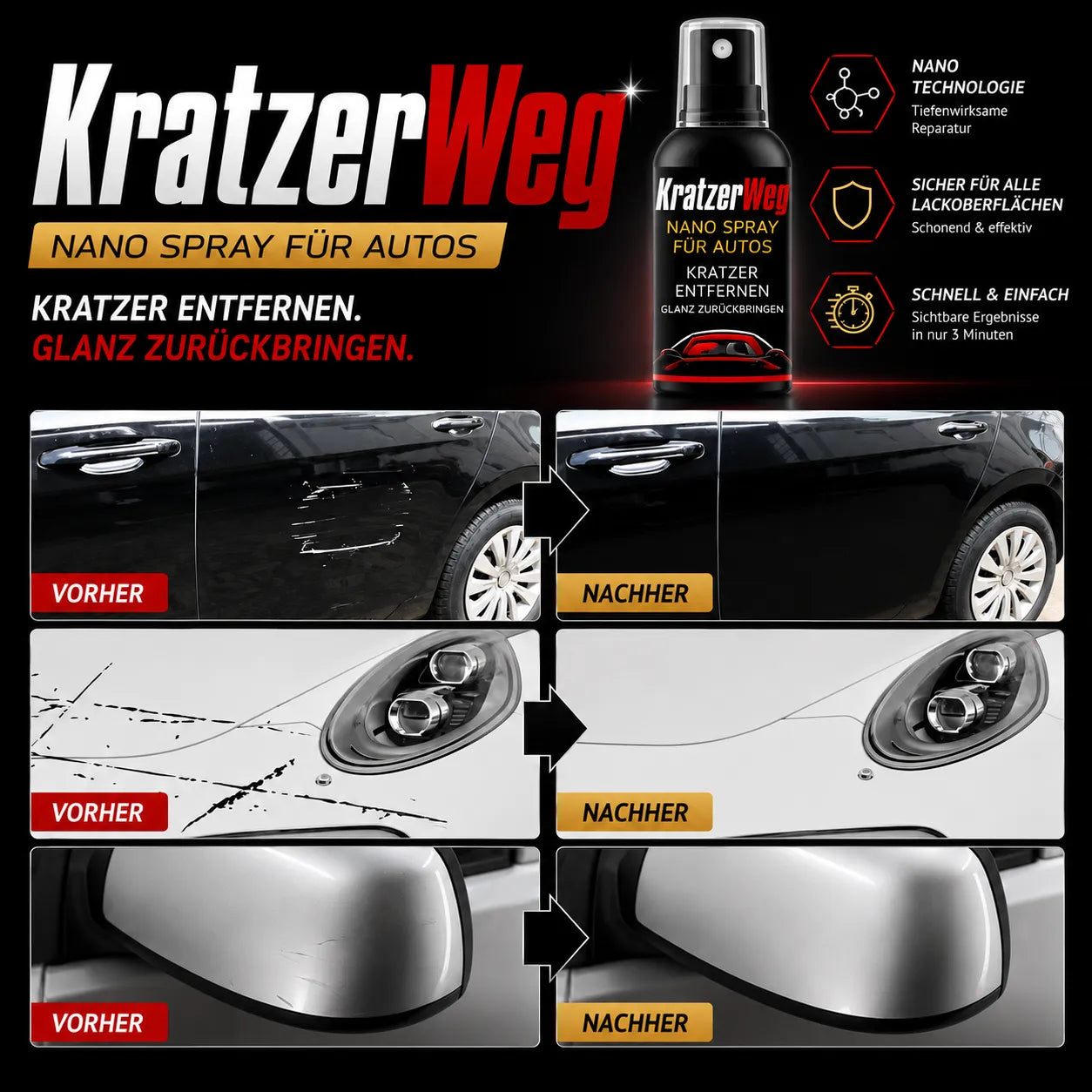 KratzerWeg - Nano Spray Für Autos