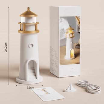 Magische Leuchtturm‑Lampe mit Mond­licht-Projektion