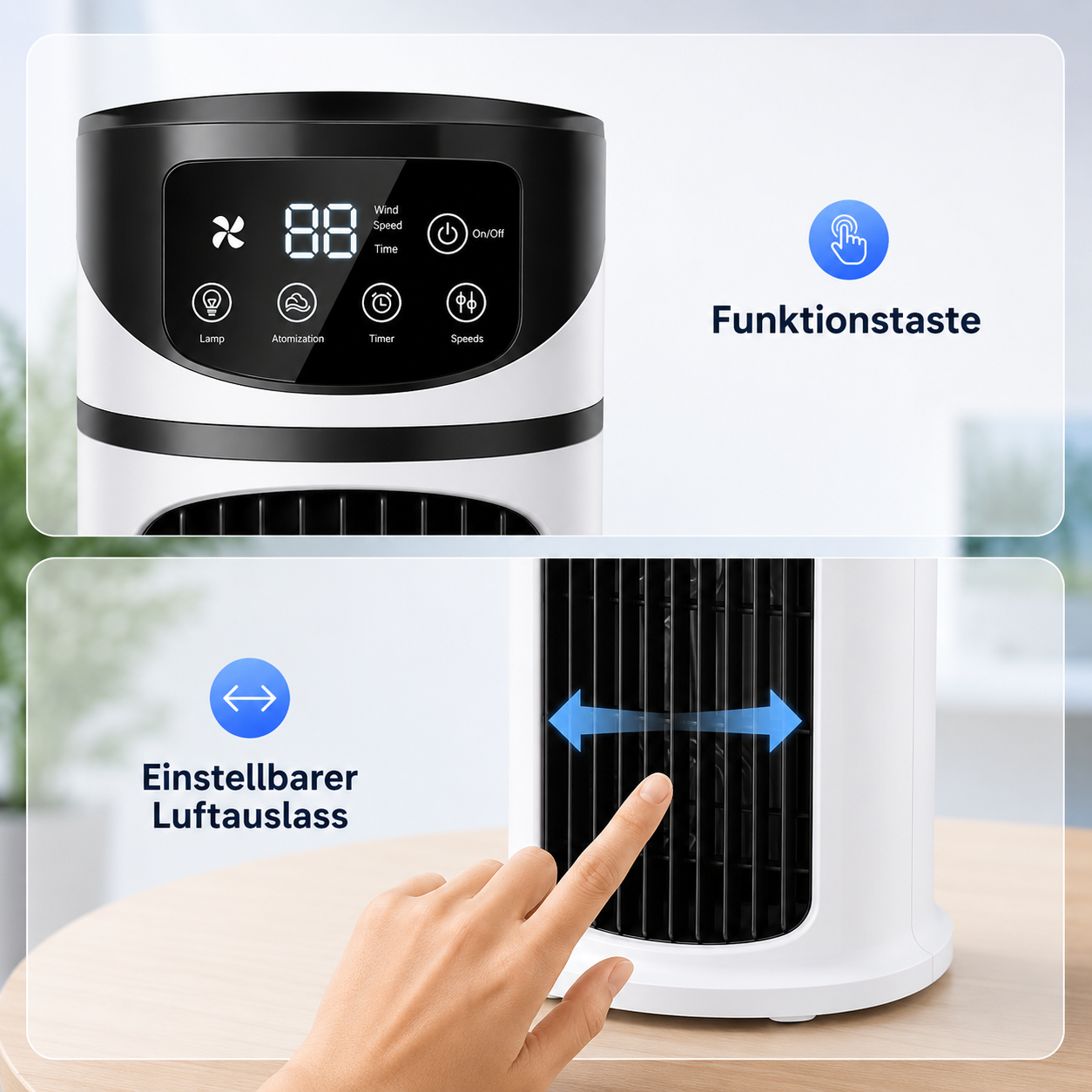 NanoChill Pro - Mobiler Klimakühler – Keine Installation erforderlich | Kühlt per Knopfdruck