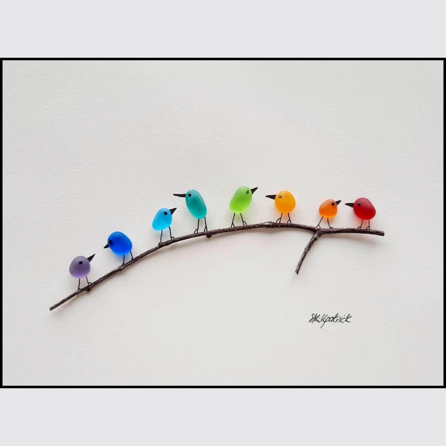 MeerglasLiebe™ - Handgemachtes Wandbild aus echtem Meerglas