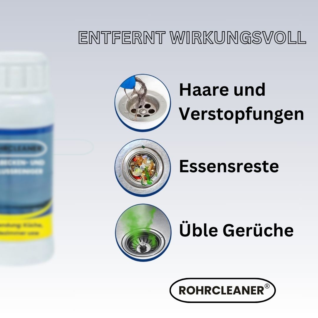 Rohrcleaner - reinigt jeden Abfluss in Sekunden