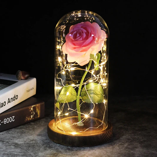 Die ewige Rose - ein Geschenk, das immer leuchtet - Rosa Rose
