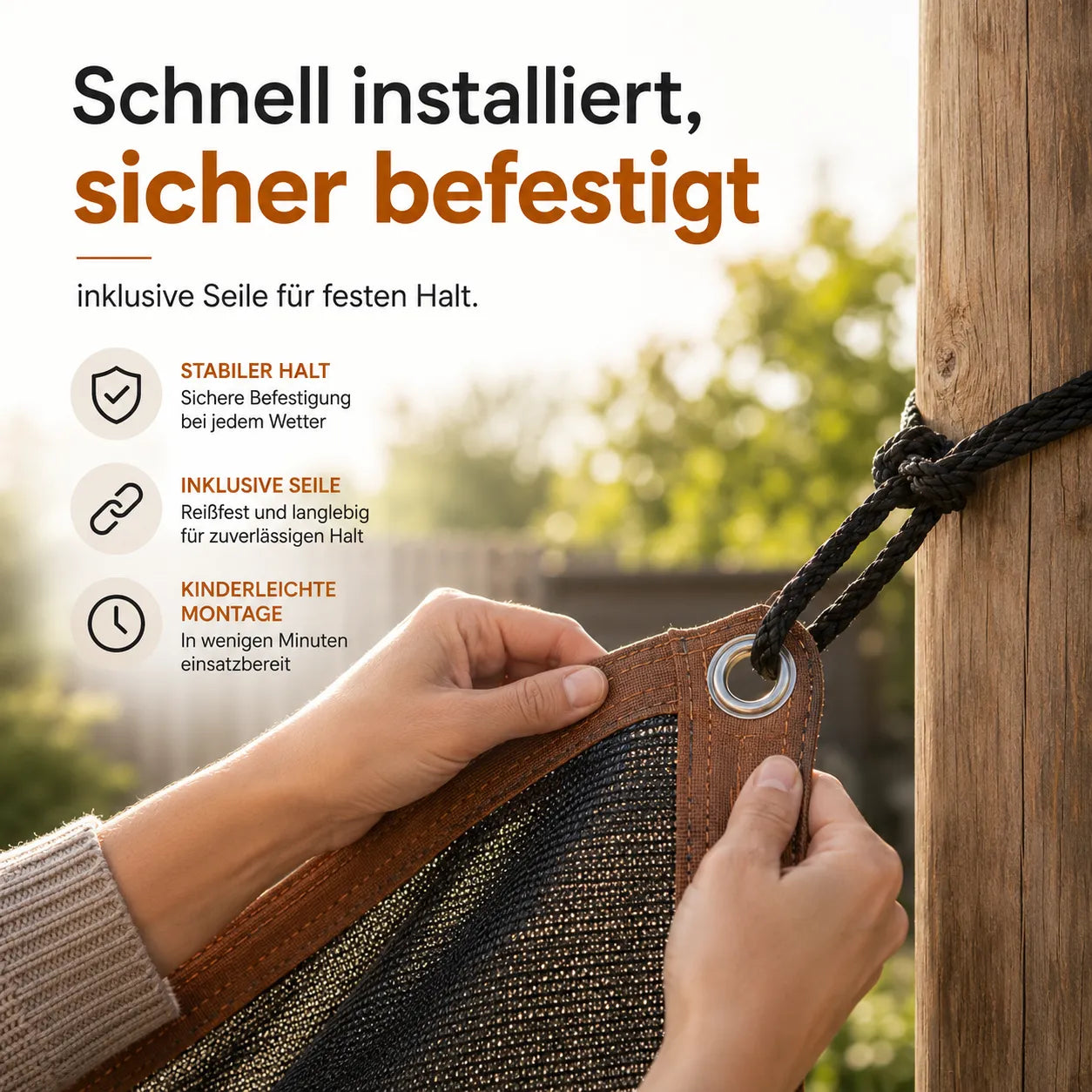 SonnenSchutz Pro – Premium Sonnenschutz-Netz für Terrasse & Garten