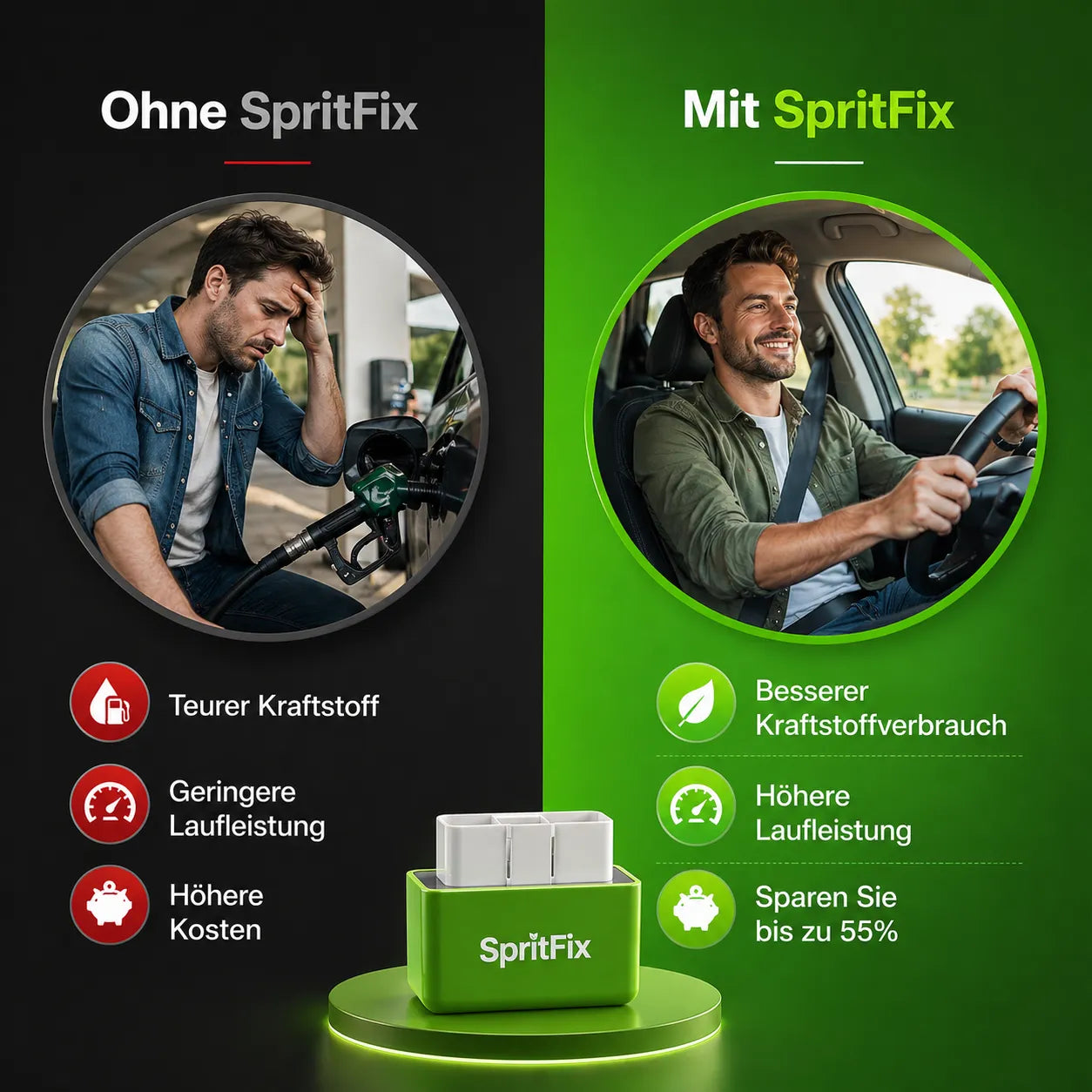 SpritFix - Reduziert den Spritverbrauch jedes Autos um bis zu 50%