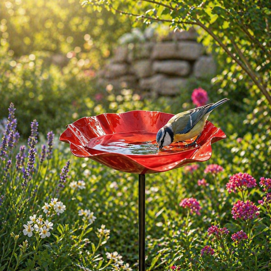 Vogelblüten - Handgefertigte Vogeltränke in Blütenform | 2er-Set