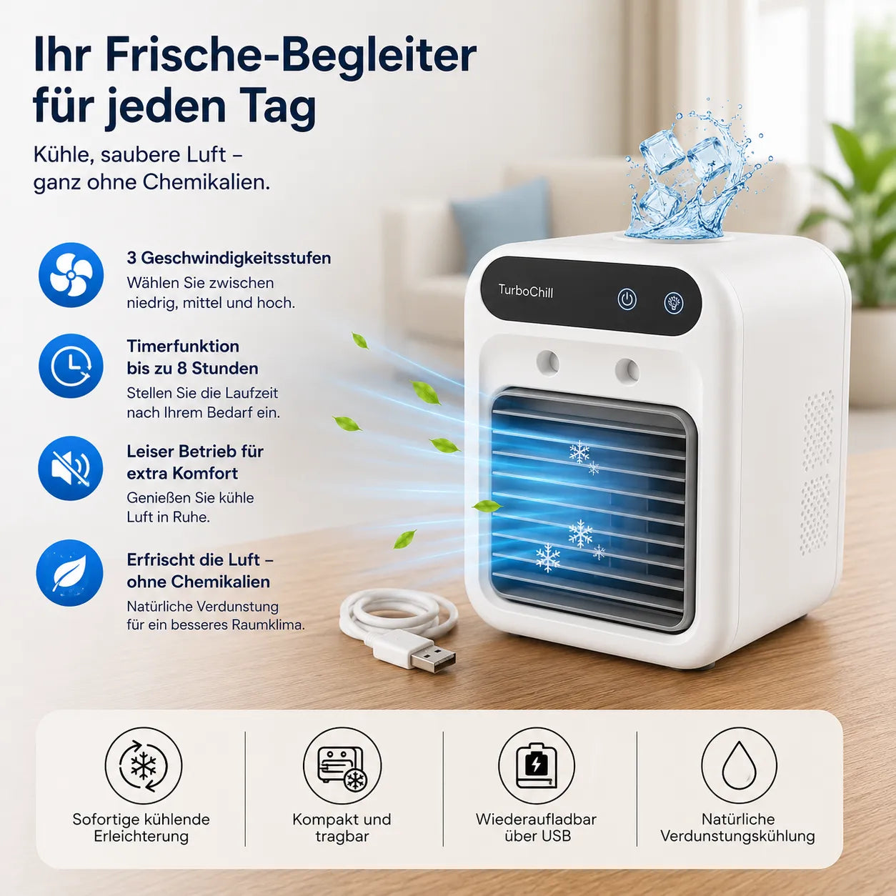 TurboChill - tragbare Mini-Klimaanlage - das Original