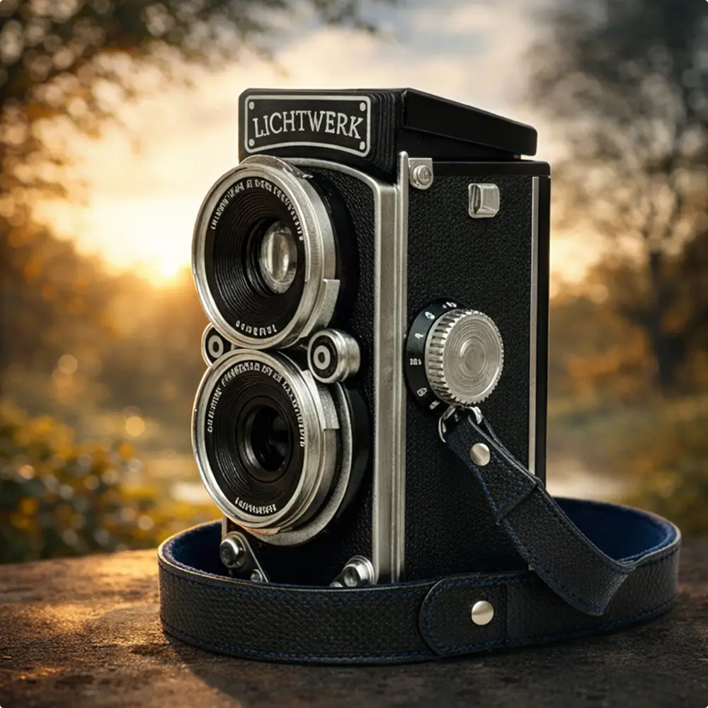 Lichtwerk RetroCam TLR – Vintage Digitalkamera mit Filmlook