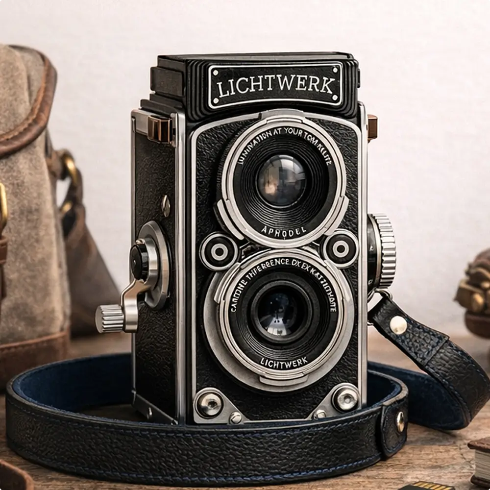 Lichtwerk RetroCam TLR – Vintage Digitalkamera mit Filmlook