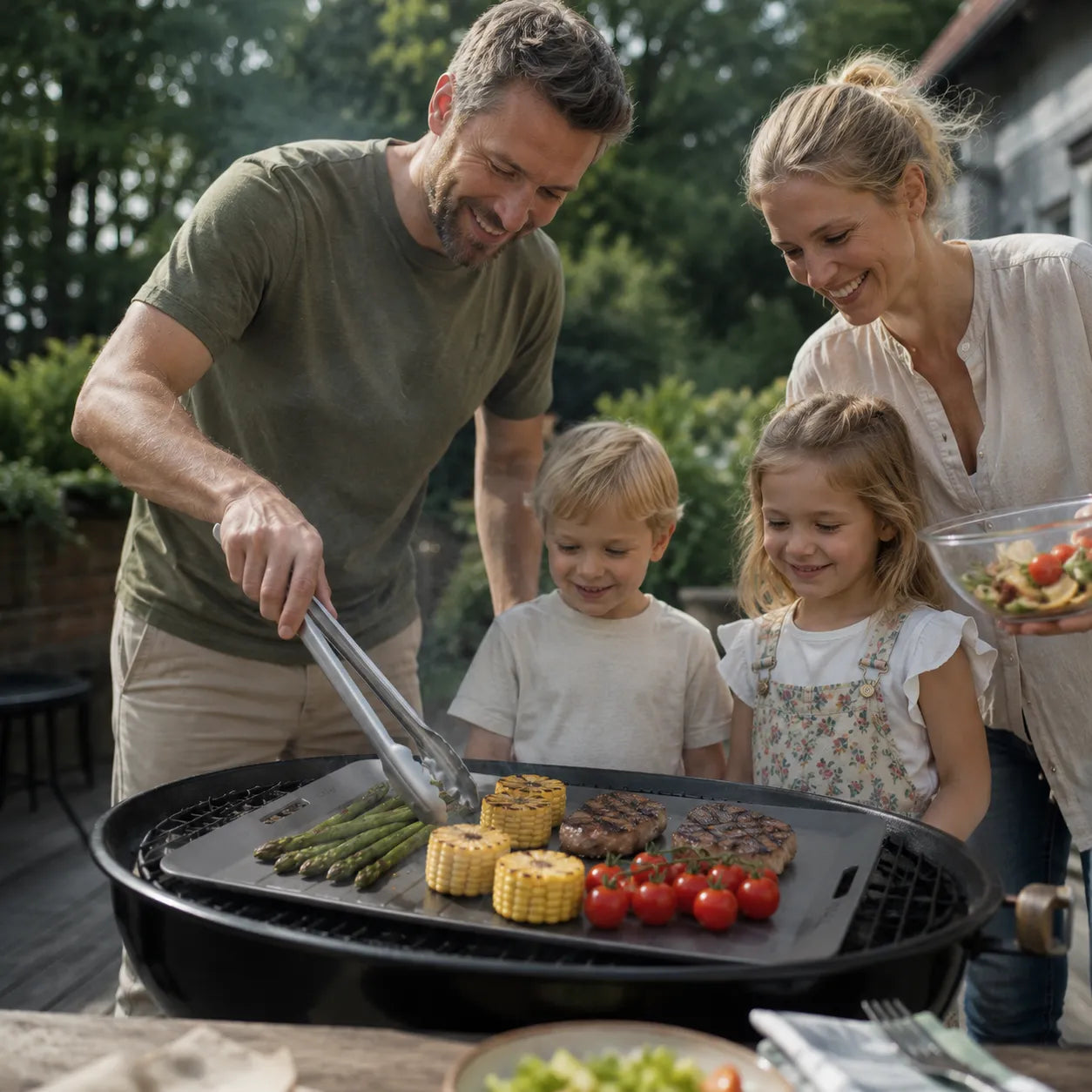 TitanPure Pro — Grill-Tablett Set Camping & BBQ | PFAS-frei | Mit Zange