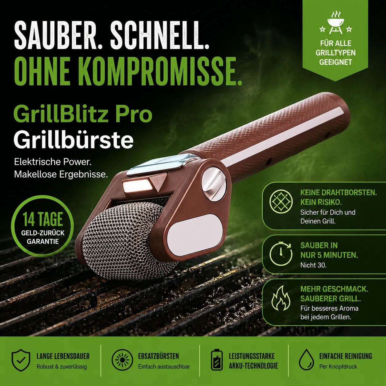 GrillBlitz Pro Grillbürste