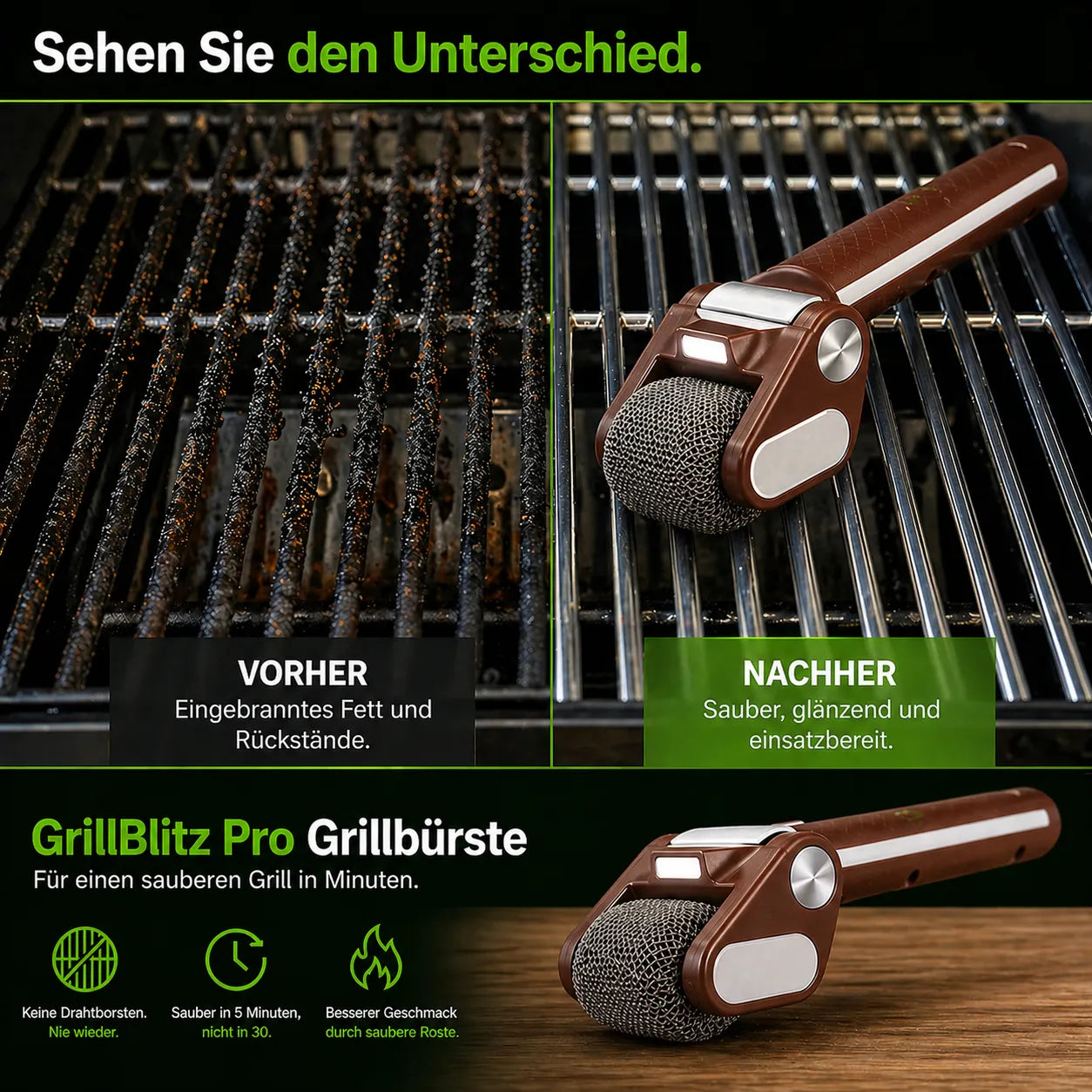 GrillBlitz Pro Grillbürste