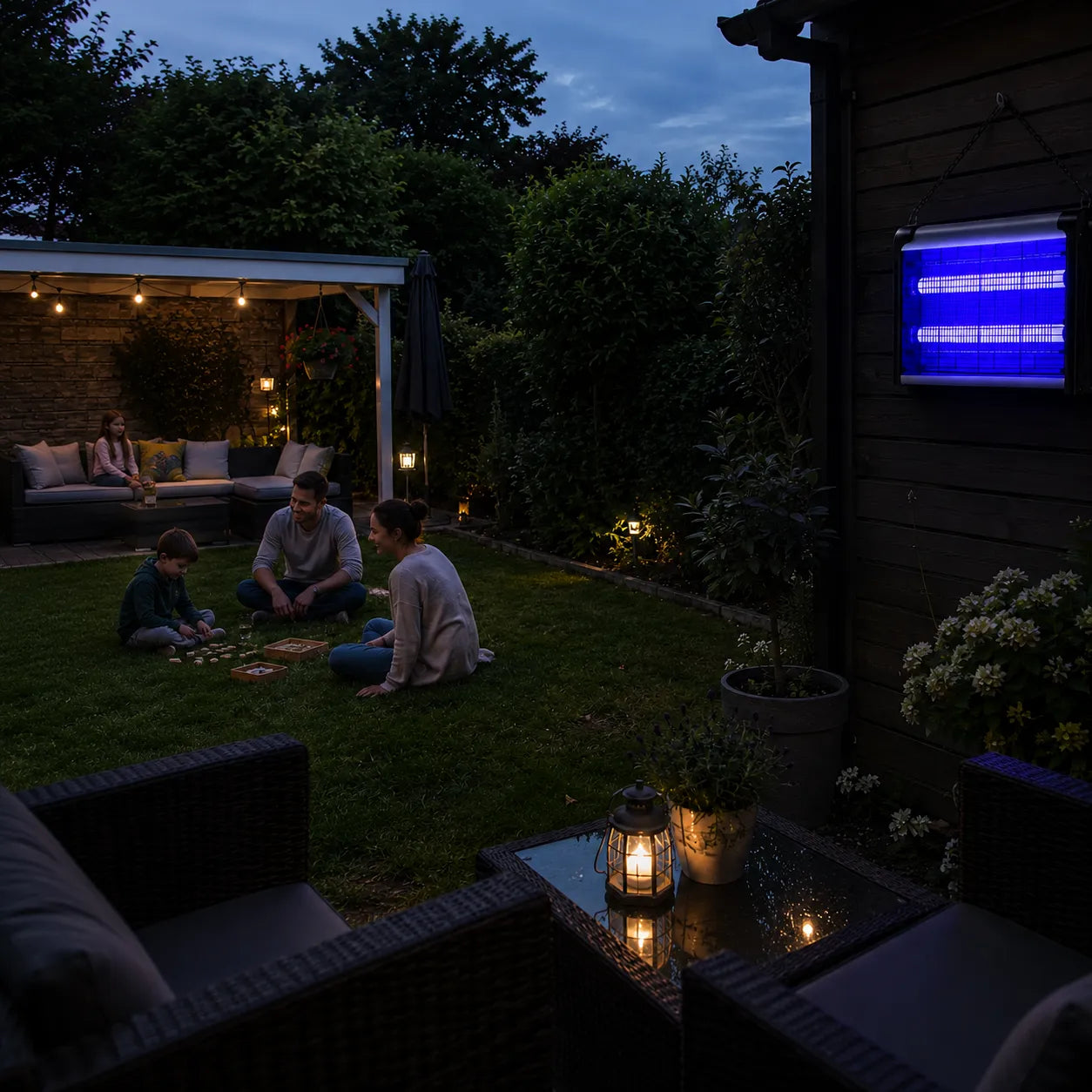 UV-Insektenvernichter – Elektrische Fliegen, Gelsen, Motten, Kakerlaken- & Mückenfalle für Innen und Außen - 30–170 m²