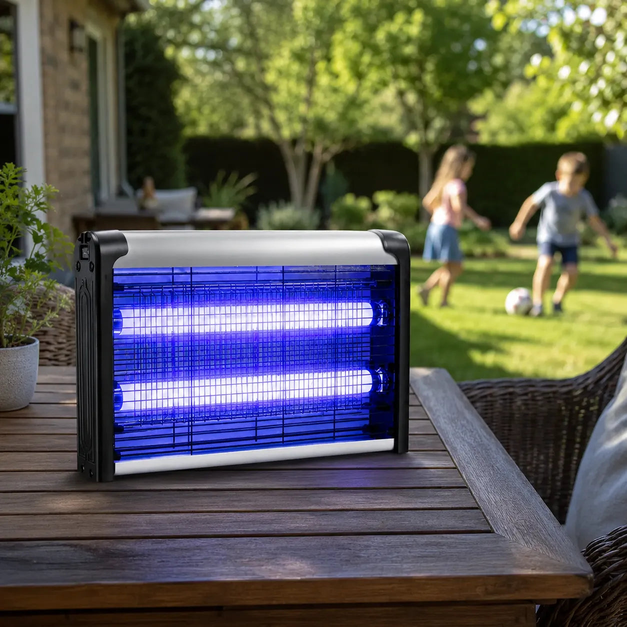 UV-Insektenvernichter – Elektrische Fliegen, Gelsen, Motten, Kakerlaken- & Mückenfalle für Innen und Außen - 30–170 m²