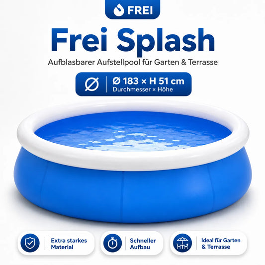 Frei Splash – Aufblasbarer Aufstellpool für Garten & Terrasse