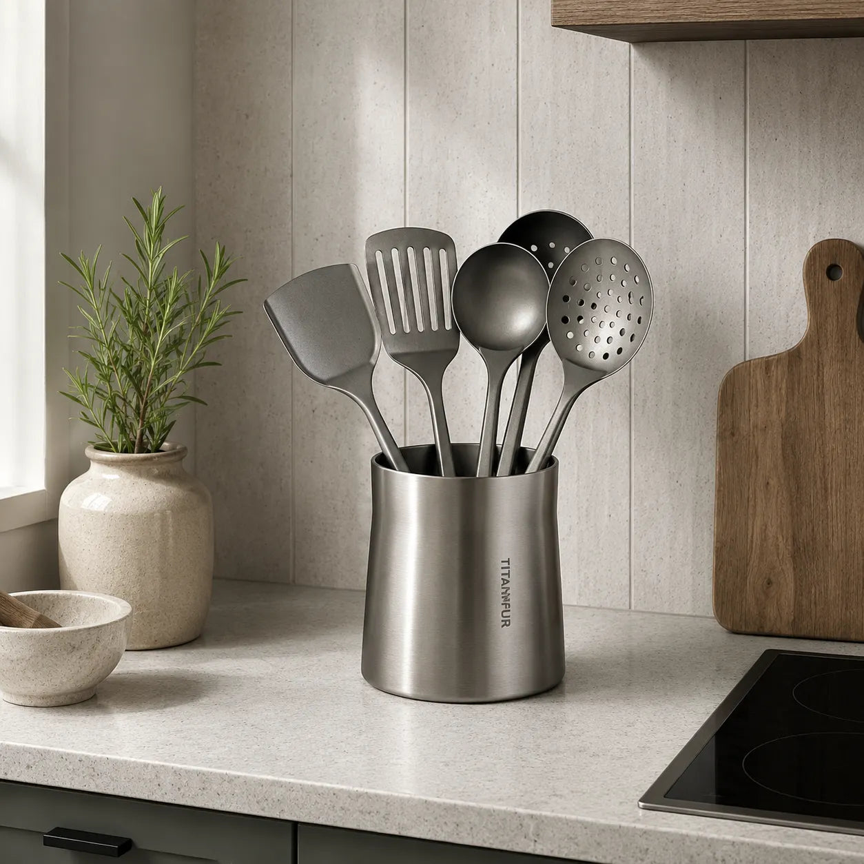 TitanPur Utensilien-Set zum Kochen und Grillen