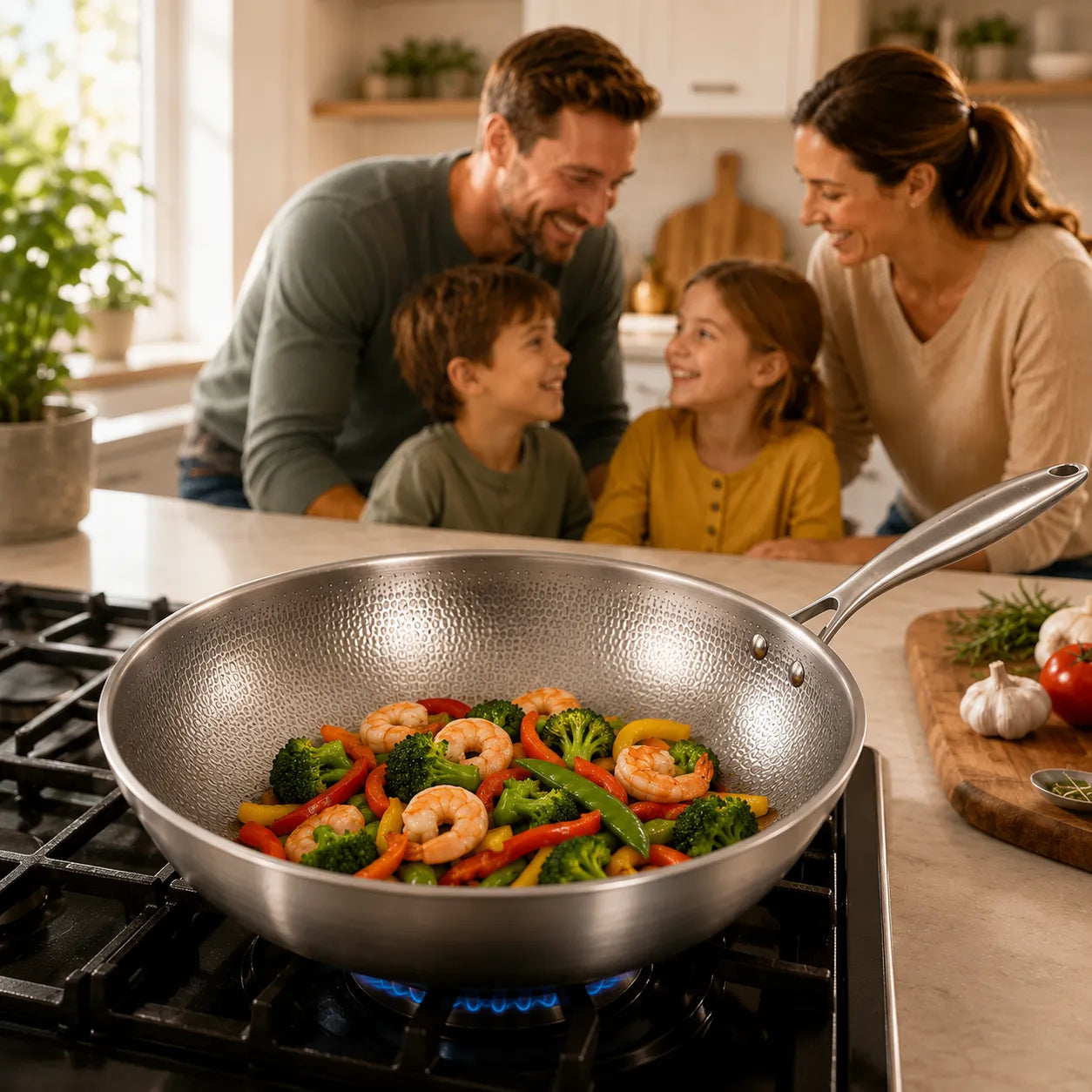 TitanPure Pro – Beschichtungsfreie Wok-Pfanne ohne PFAS & PTFE